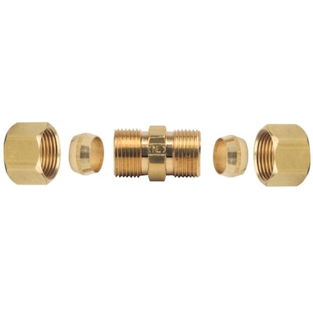 Thrifco Plumbing No. 62-C 3/8 Inch Lead-Free Brass Compression Coupling 4401062